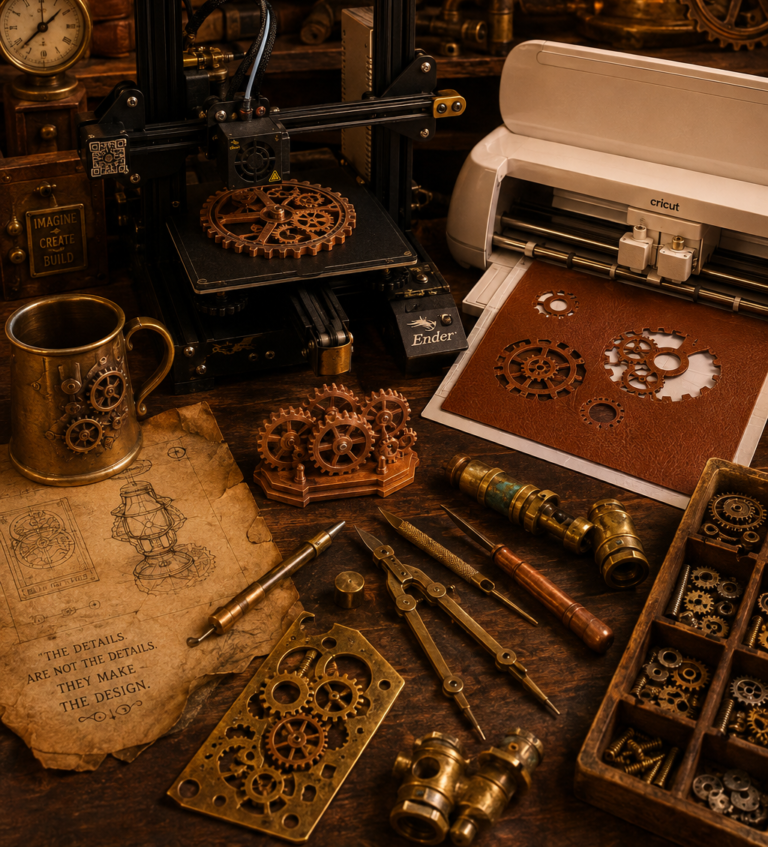 DIY Steampunk Homewares with a 3D Printer and a Cricut